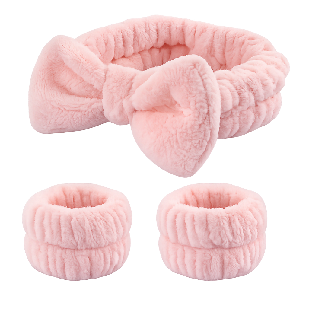 Rinsenity Drip-Guard Set — Plush Bow Style