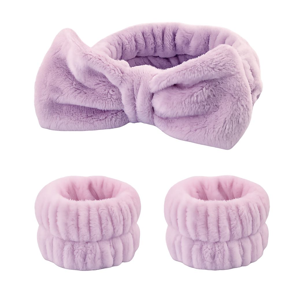 Rinsenity Drip-Guard Set — Plush Bow Style