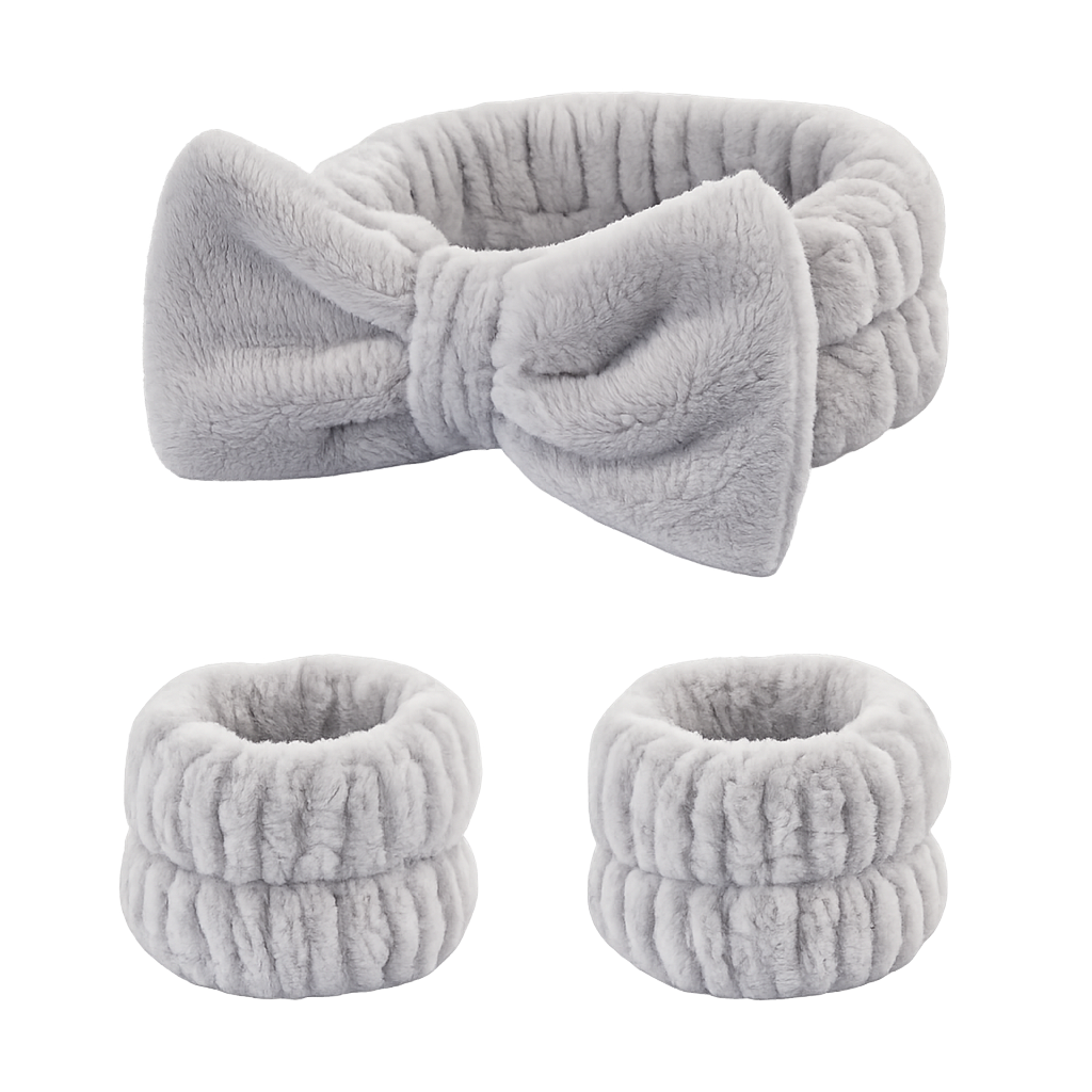 Rinsenity Drip-Guard Set — Plush Bow Style