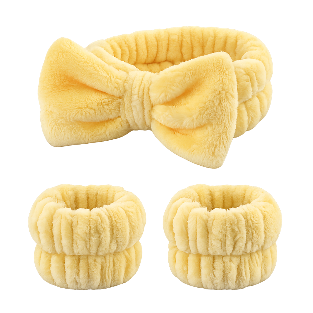 Rinsenity Drip-Guard Set — Plush Bow Style